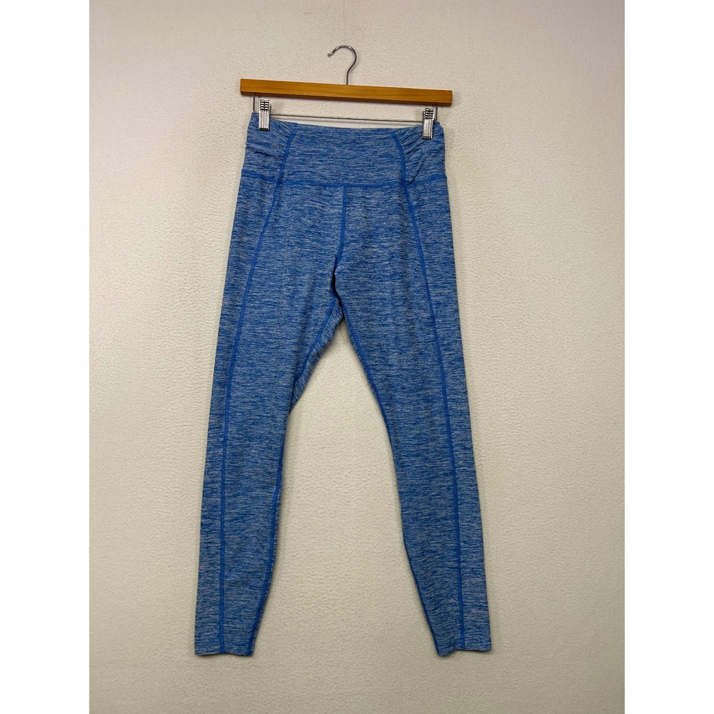 Athleisure Sincerely Jules Womens Medium Blue Space Dye Ruched Active Leggings